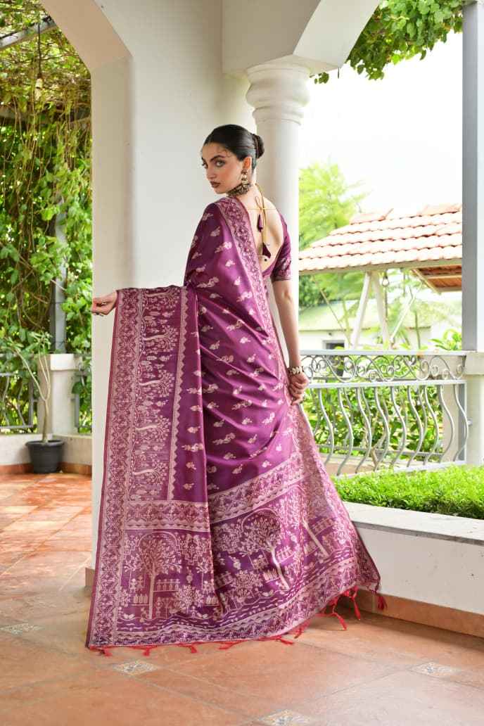 BANGLORI HANDLOOM RAW SILK WARLI WEAVING SAREE AT WHOLESALE PRICE