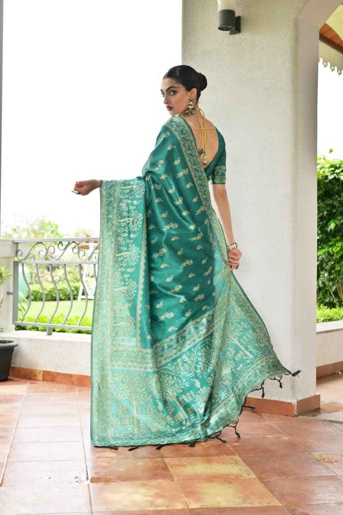 BANGLORI HANDLOOM RAW SILK WARLI WEAVING SAREE AT WHOLESALE PRICE