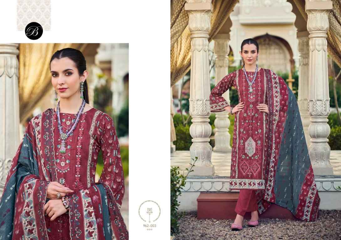 BELLIZA GUZARISH VOL-24 PURE COTTON DIGITAL PRINTS EMBROIDERY DRESS MATERIAL AT WHOLESALE PRICE