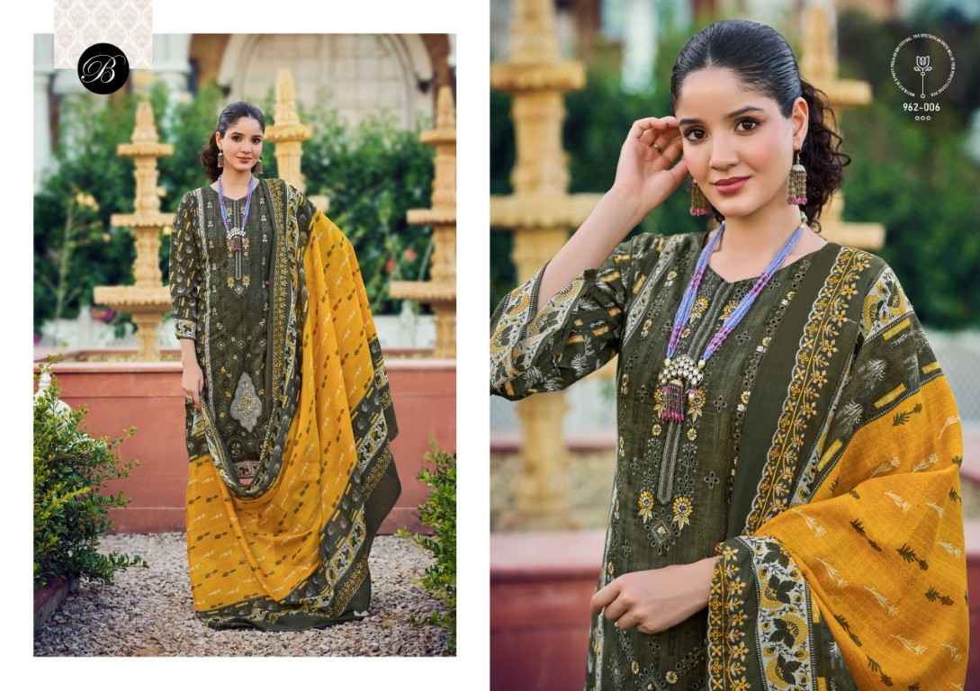 BELLIZA GUZARISH VOL-24 PURE COTTON DIGITAL PRINTS EMBROIDERY DRESS MATERIAL AT WHOLESALE PRICE