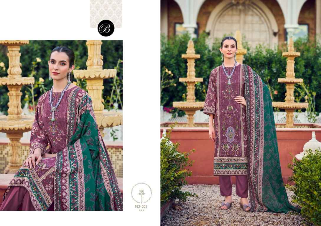 BELLIZA GUZARISH VOL-24 PURE COTTON DIGITAL PRINTS EMBROIDERY DRESS MATERIAL AT WHOLESALE PRICE