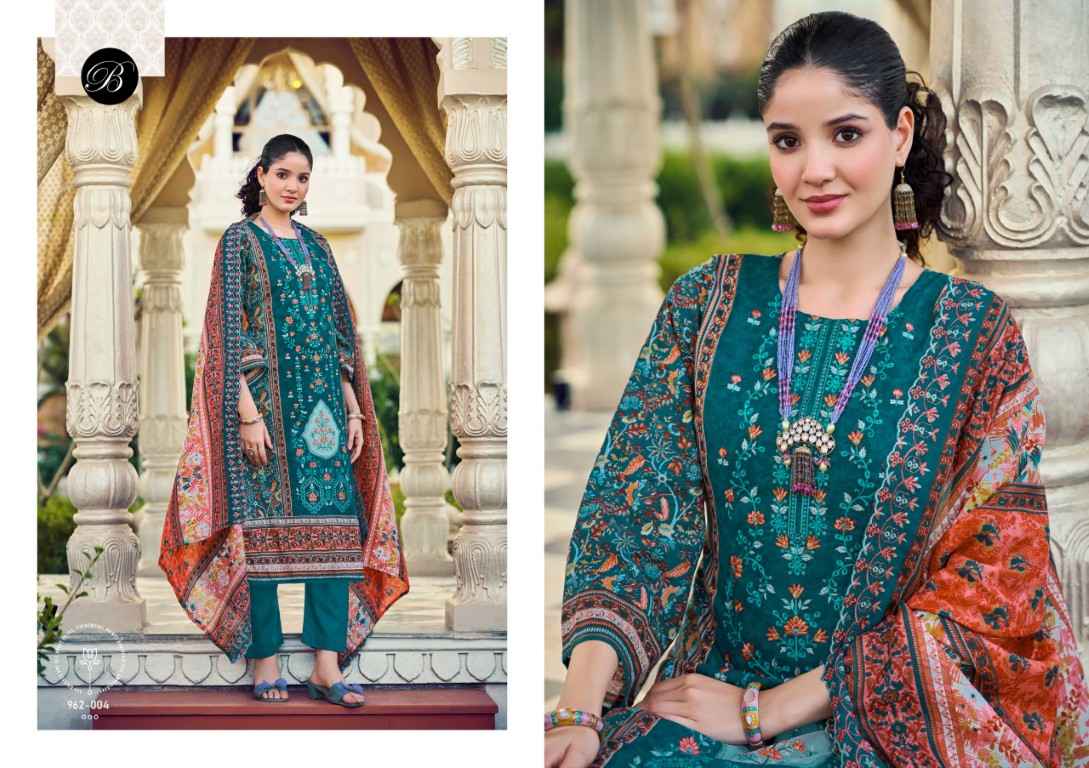 BELLIZA GUZARISH VOL-24 PURE COTTON DIGITAL PRINTS EMBROIDERY DRESS MATERIAL AT WHOLESALE PRICE