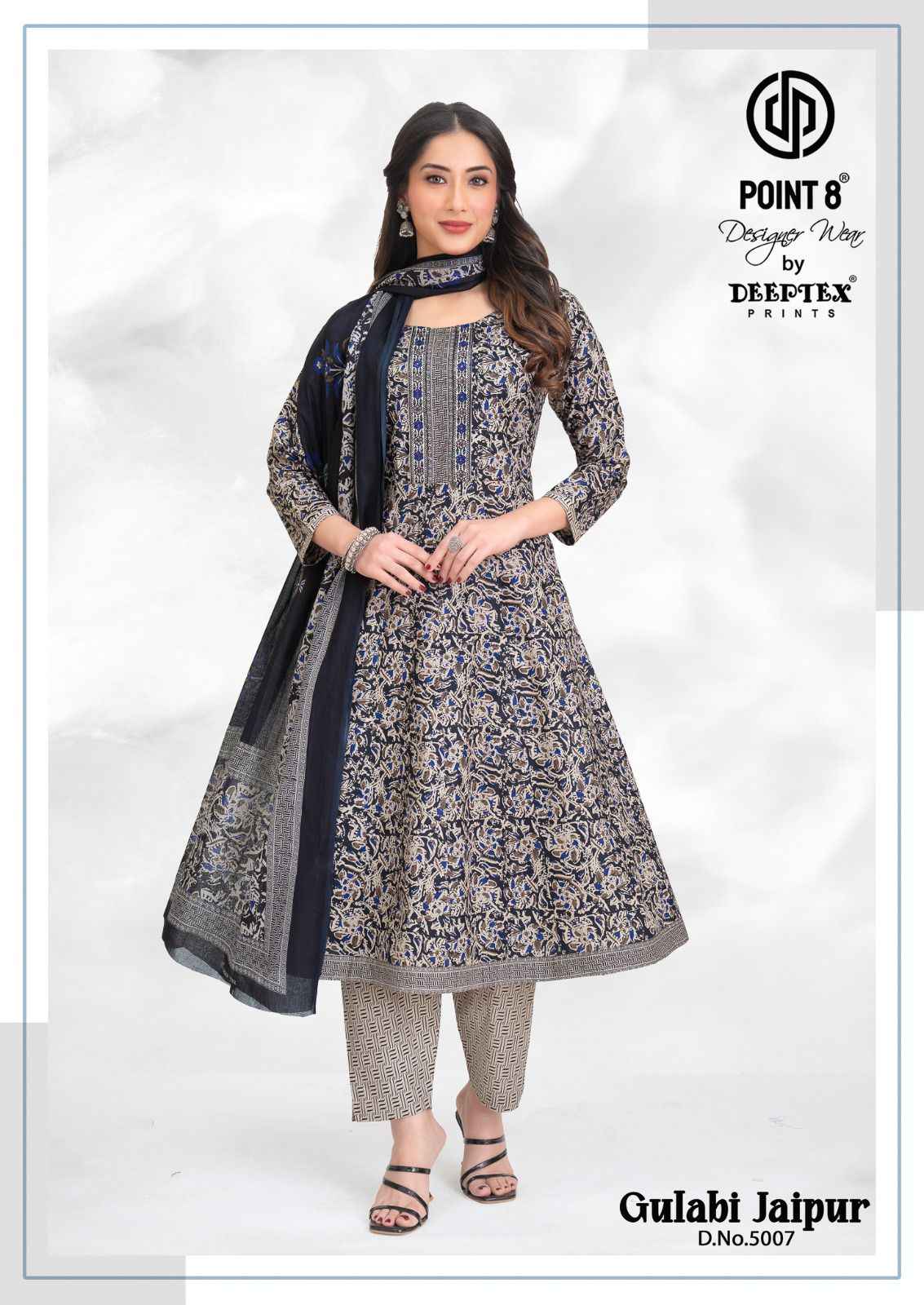 DEEPTEX GULABI JAIPUR VOL-5 COTTON ANARKALI READYMADE SUIT AT WHOLESALE PRICE