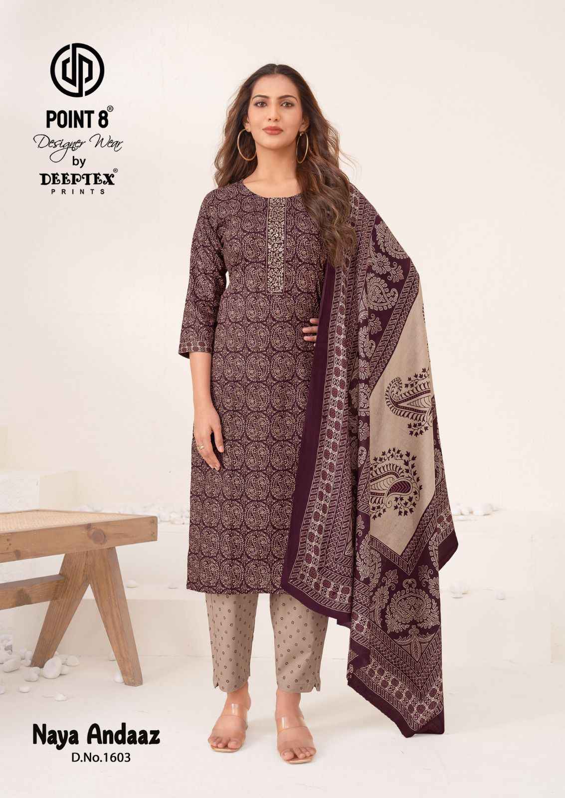DEEPTEX NAYA ANDAAZ VOL-16 PURE COTTON PRINTED READYMADE SUIT