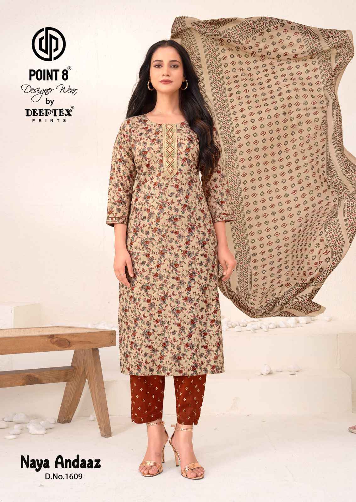 DEEPTEX NAYA ANDAAZ VOL-16 PURE COTTON PRINTED READYMADE SUIT