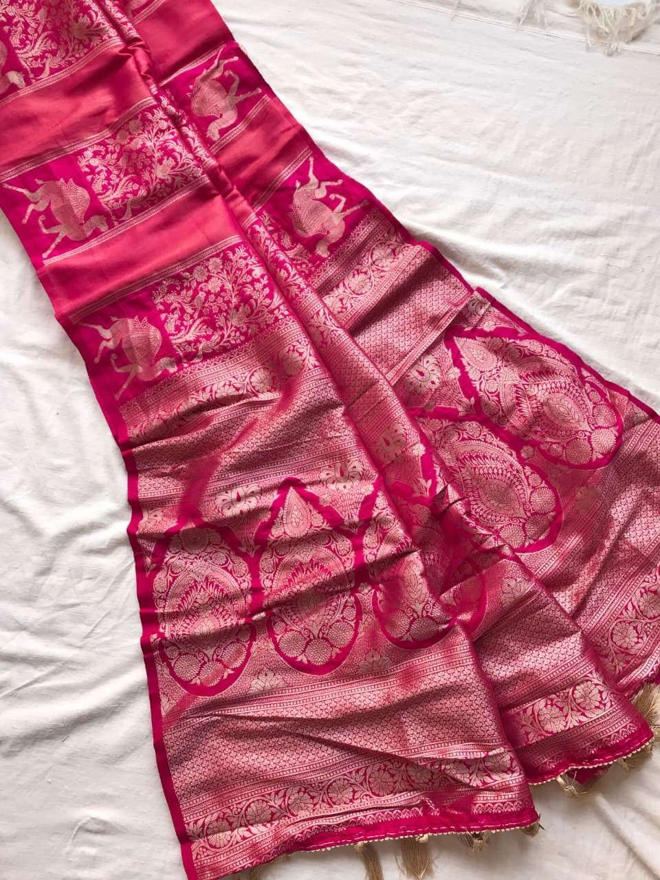 DOLA TISSUE KALAMKARI SILK JARI WOOVEN SAREE AT WHOLESALE PRICE
