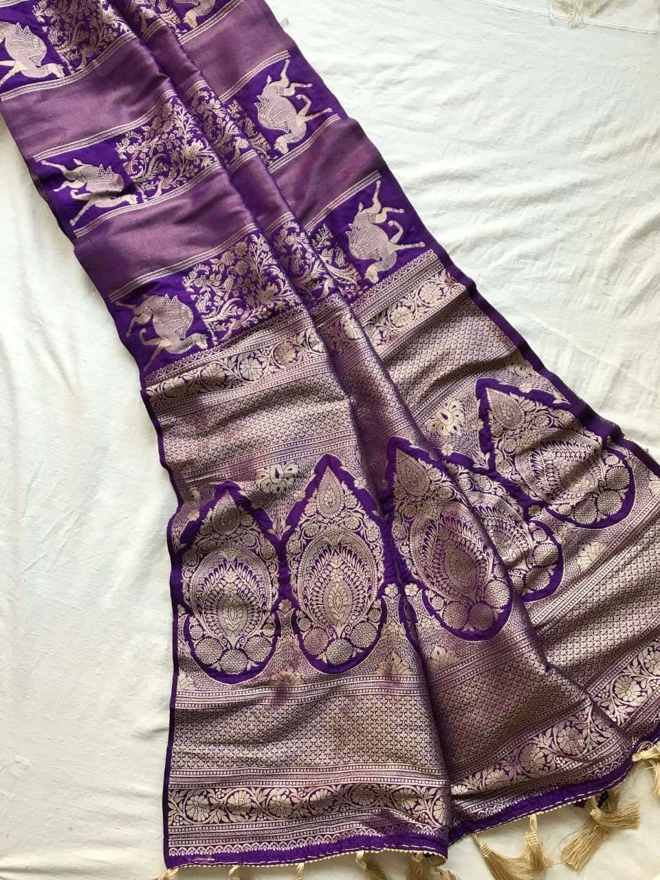 DOLA TISSUE KALAMKARI SILK JARI WOOVEN SAREE AT WHOLESALE PRICE