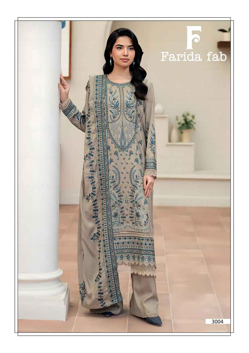 FARIDA FAB AMARA VOL-3 LAWN COTTON PRINTED DRESS MATERIAL AT WHOLESALE PRICE 