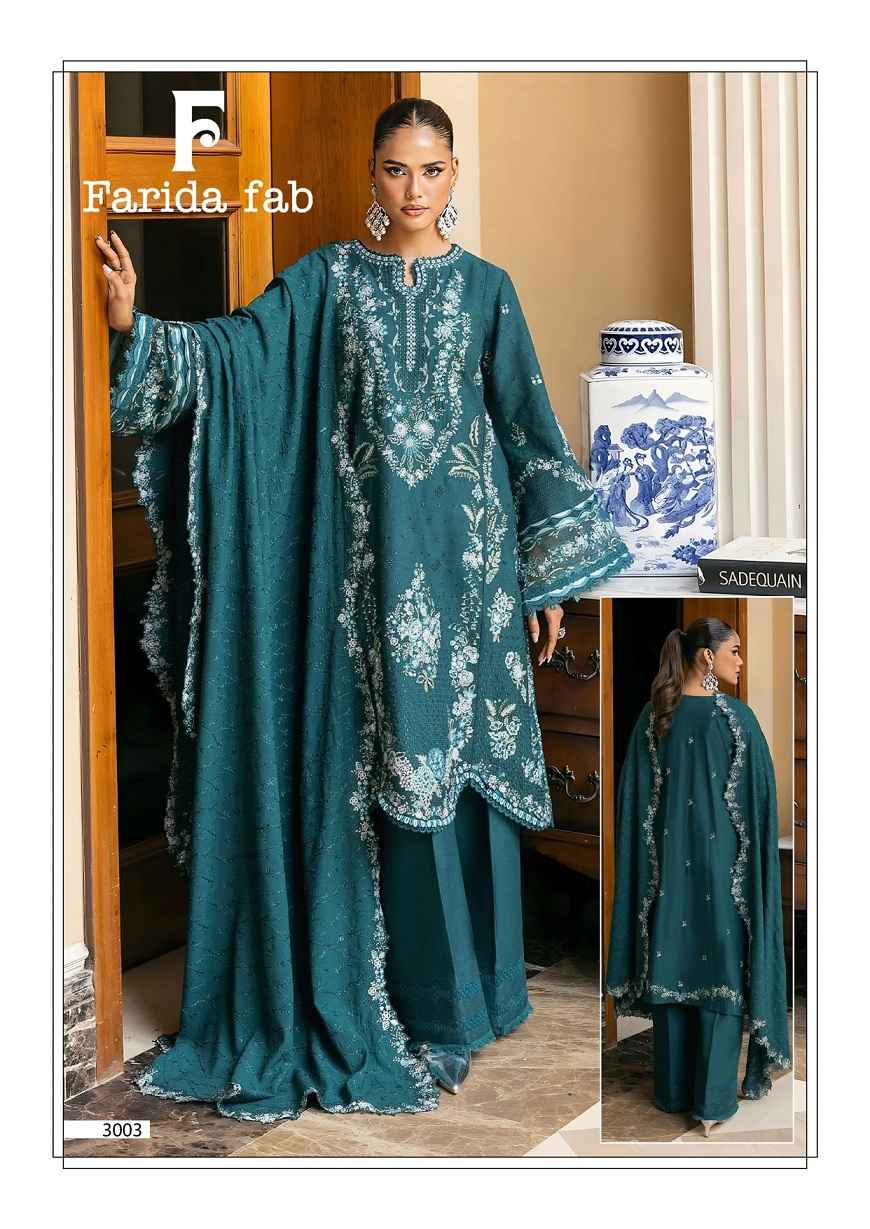FARIDA FAB AMARA VOL-3 LAWN COTTON PRINTED DRESS MATERIAL AT WHOLESALE PRICE 