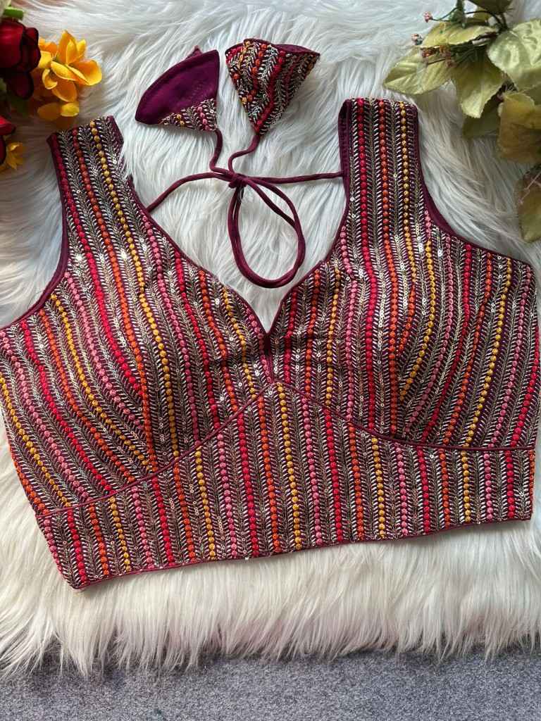 HEAVY BLOOMING SOFT FOX GEORGETTE PARTYWEAR READYMADE BLOUSE AT WHOLESALE PRICE