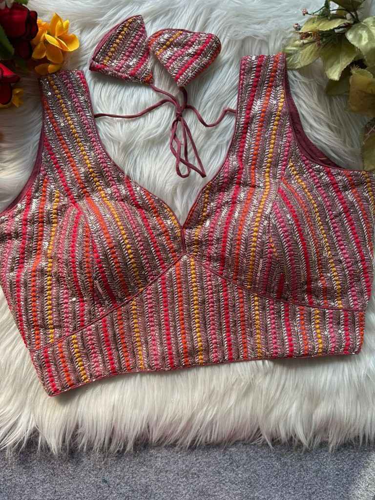 HEAVY BLOOMING SOFT FOX GEORGETTE PARTYWEAR READYMADE BLOUSE AT WHOLESALE PRICE