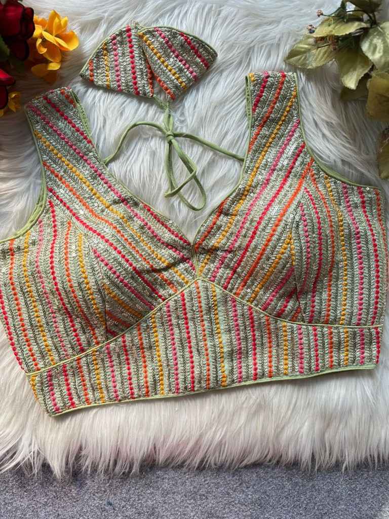 HEAVY BLOOMING SOFT FOX GEORGETTE PARTYWEAR READYMADE BLOUSE AT WHOLESALE PRICE