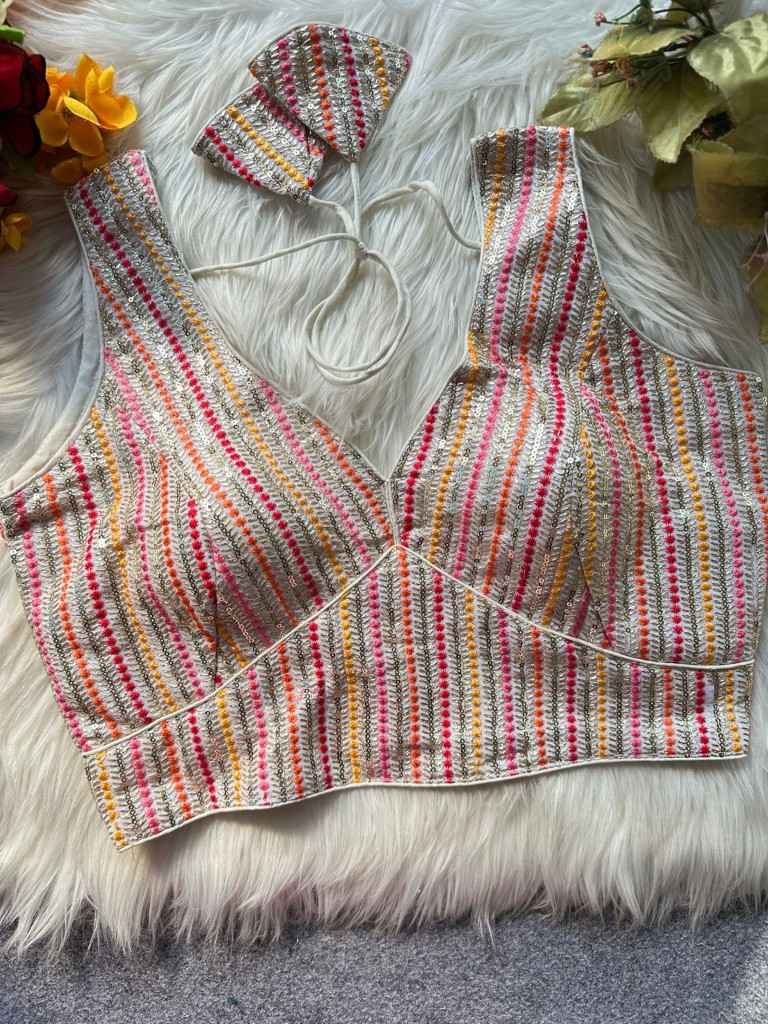 HEAVY BLOOMING SOFT FOX GEORGETTE PARTYWEAR READYMADE BLOUSE AT WHOLESALE PRICE