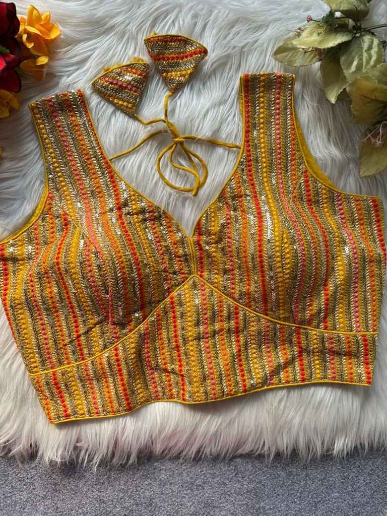 HEAVY BLOOMING SOFT FOX GEORGETTE PARTYWEAR READYMADE BLOUSE AT WHOLESALE PRICE