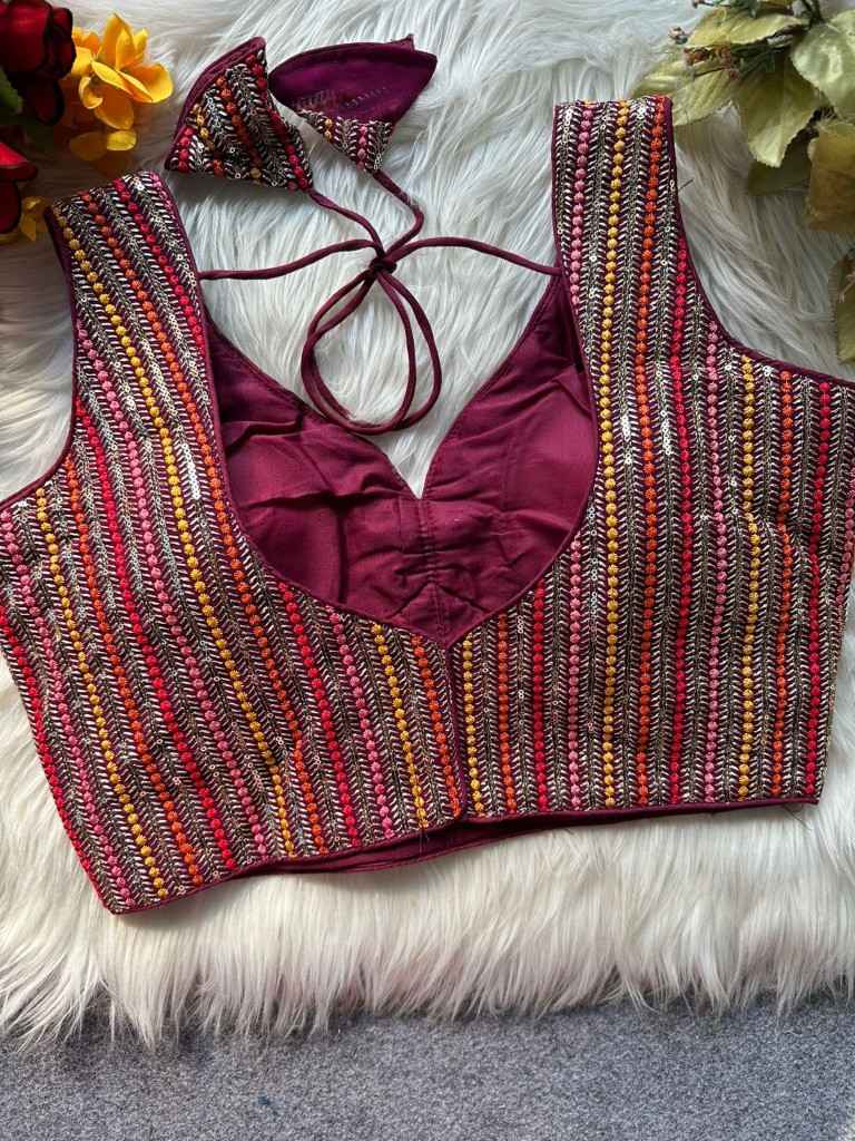 HEAVY BLOOMING SOFT FOX GEORGETTE PARTYWEAR READYMADE BLOUSE AT WHOLESALE PRICE