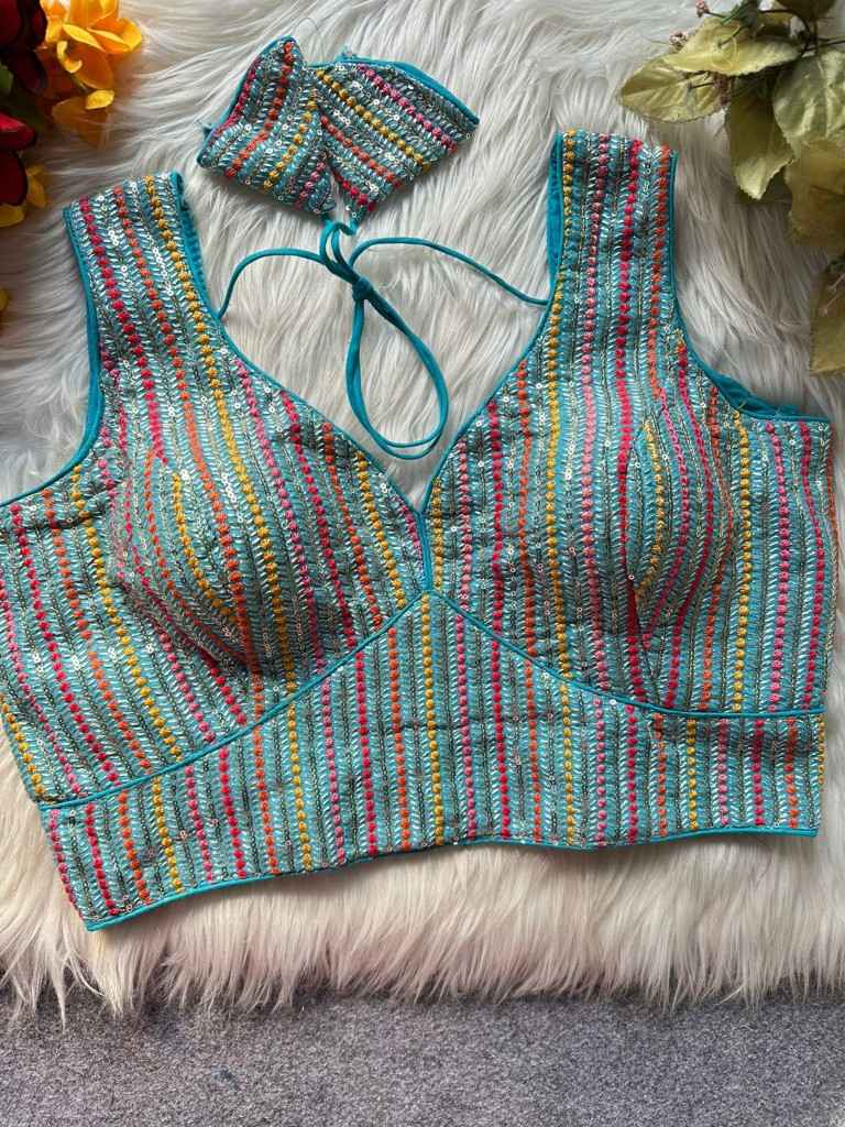 HEAVY BLOOMING SOFT FOX GEORGETTE PARTYWEAR READYMADE BLOUSE AT WHOLESALE PRICE