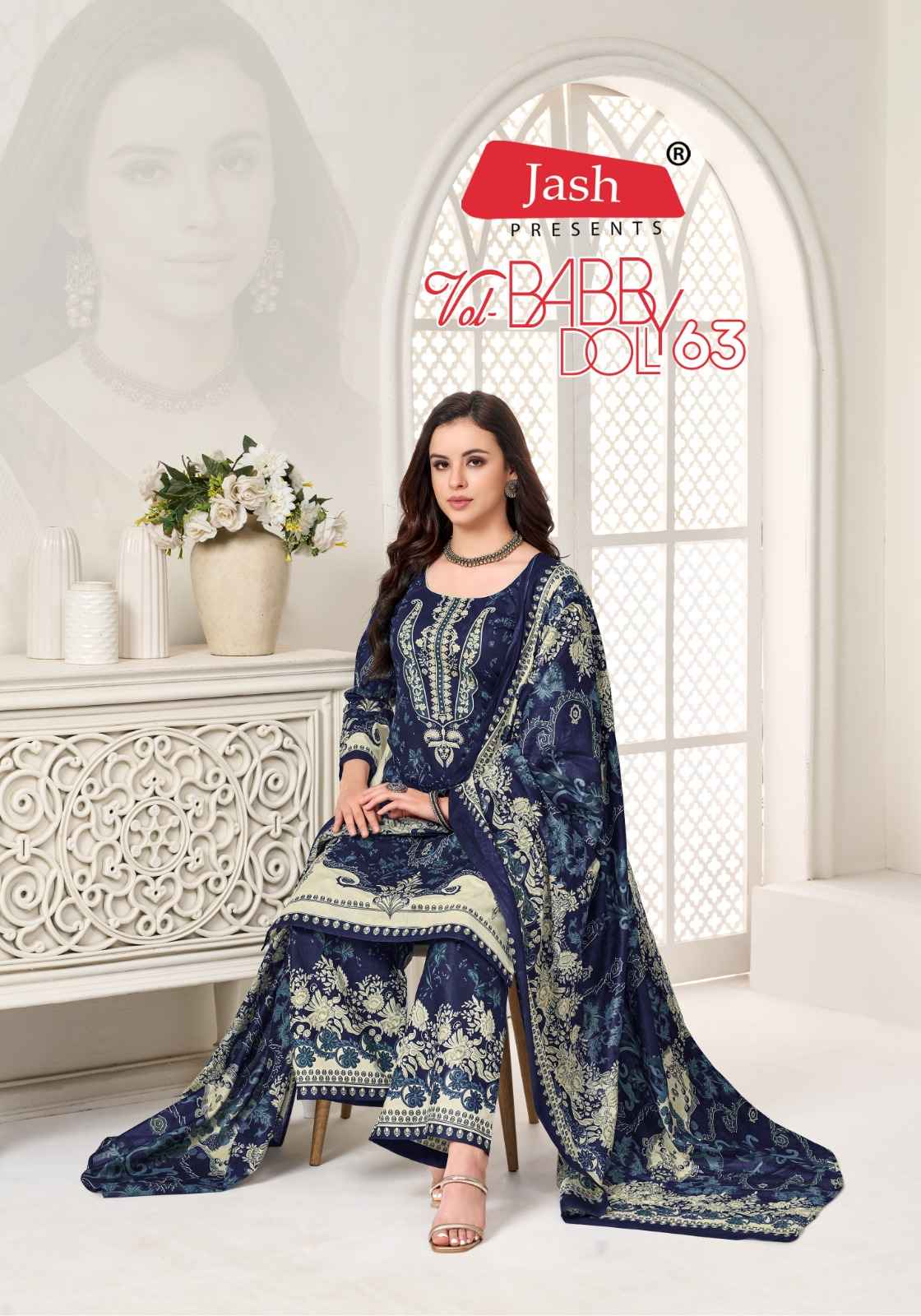 JASH BABYDOLL VOL- 63 COTTON PRINTED DRESS MATERIAL AT WHOLESALE PRICE