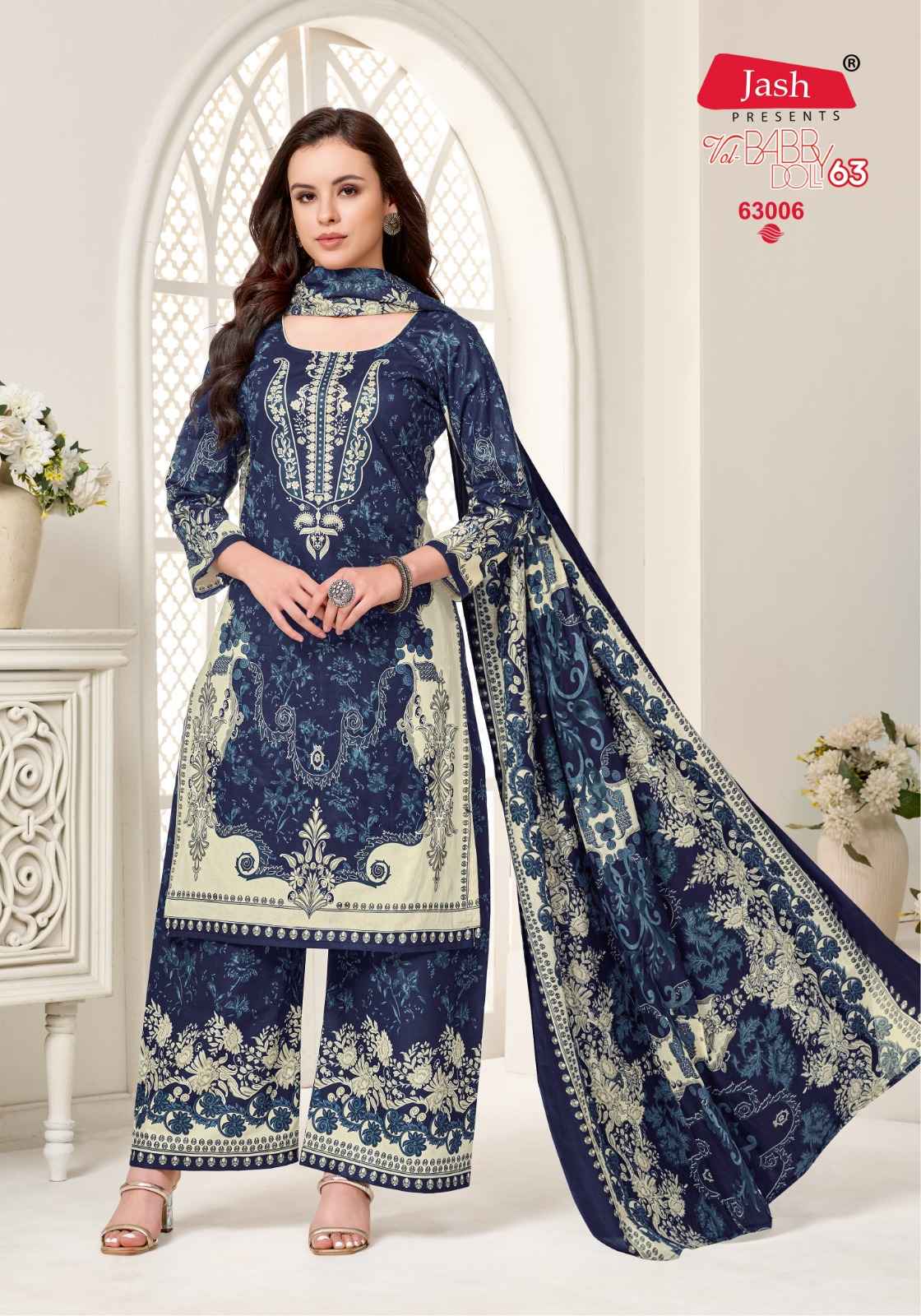 JASH BABYDOLL VOL- 63 COTTON PRINTED DRESS MATERIAL AT WHOLESALE PRICE