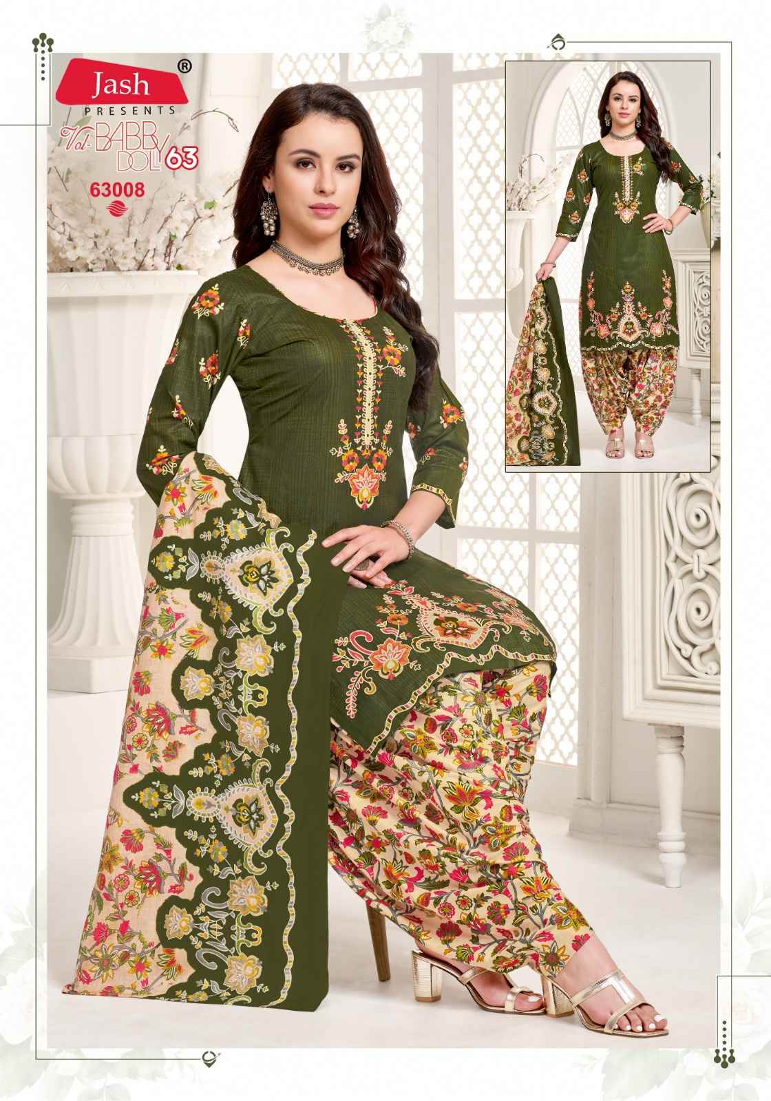 JASH BABYDOLL VOL- 63 COTTON PRINTED DRESS MATERIAL AT WHOLESALE PRICE