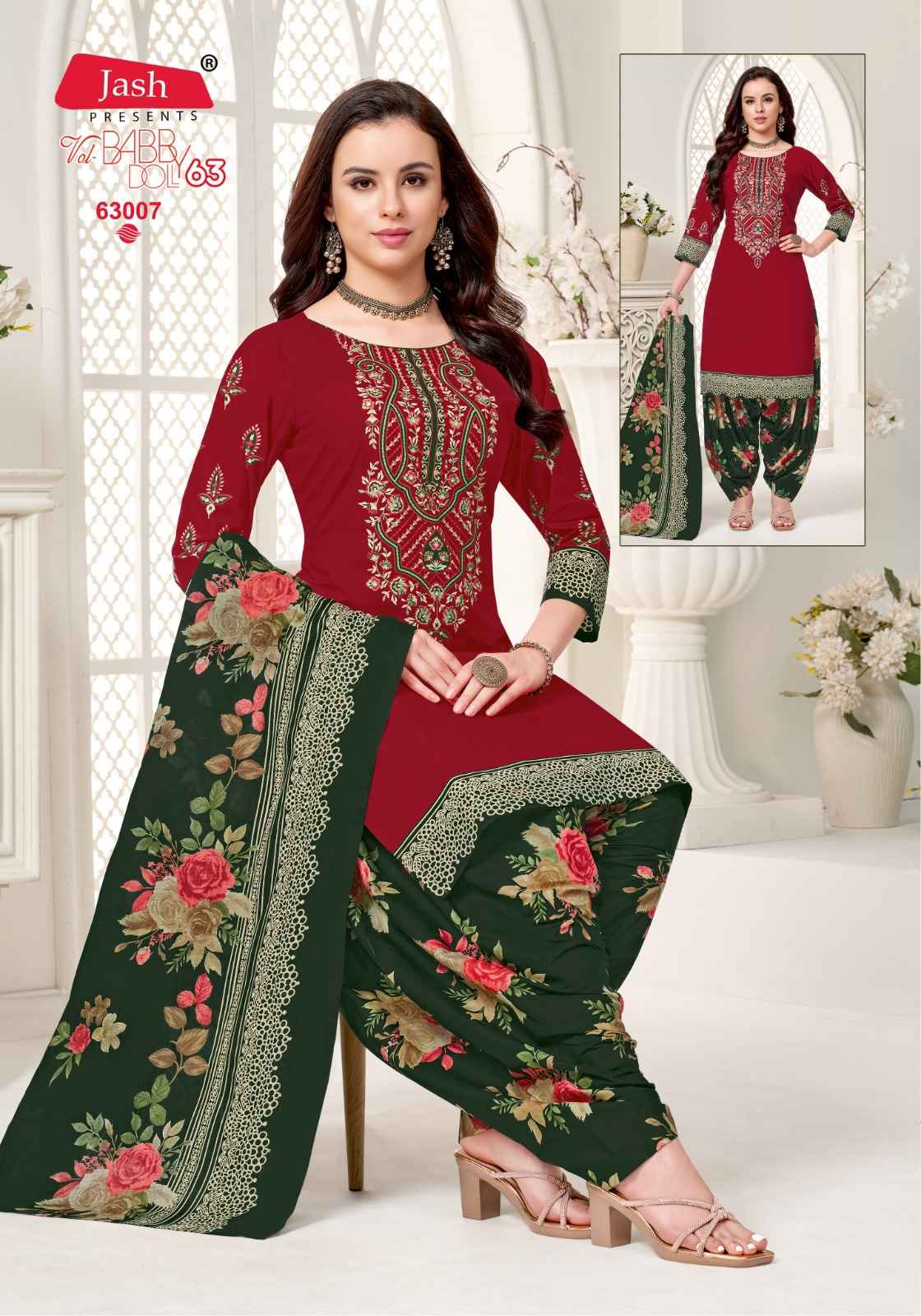 JASH BABYDOLL VOL- 63 COTTON PRINTED DRESS MATERIAL AT WHOLESALE PRICE
