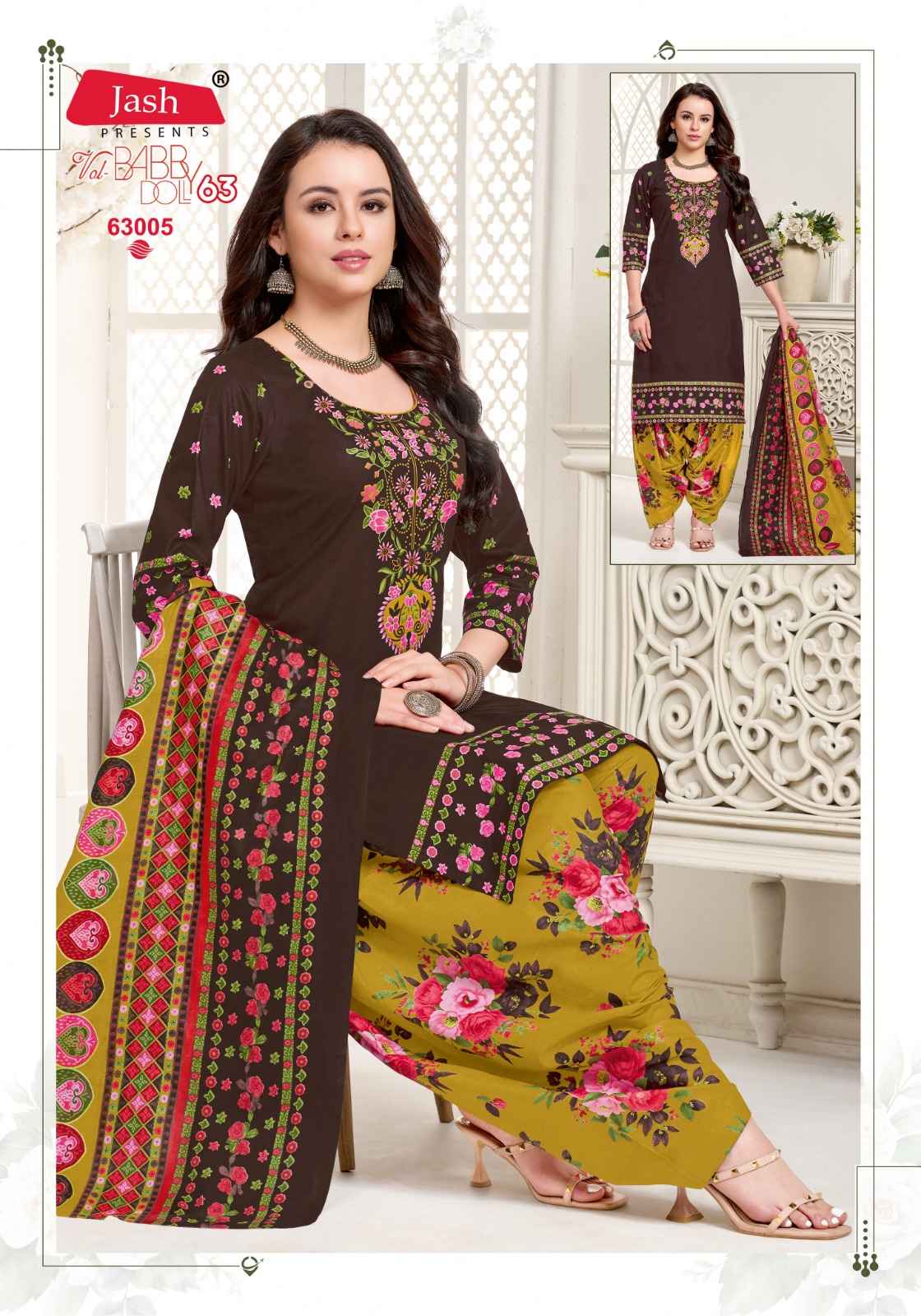 JASH BABYDOLL VOL- 63 COTTON PRINTED DRESS MATERIAL AT WHOLESALE PRICE