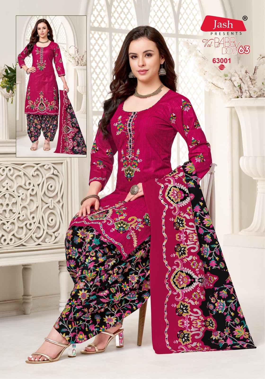 JASH BABYDOLL VOL- 63 COTTON PRINTED DRESS MATERIAL AT WHOLESALE PRICE
