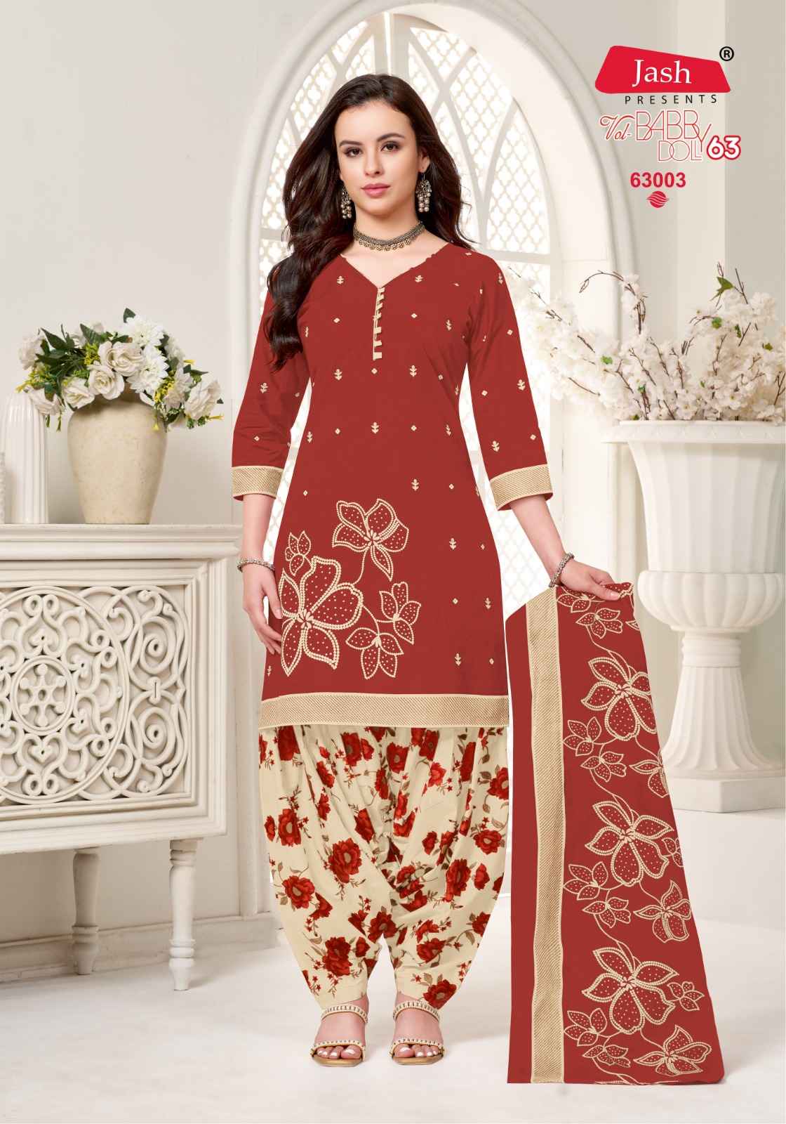 JASH BABYDOLL VOL- 63 COTTON PRINTED DRESS MATERIAL AT WHOLESALE PRICE