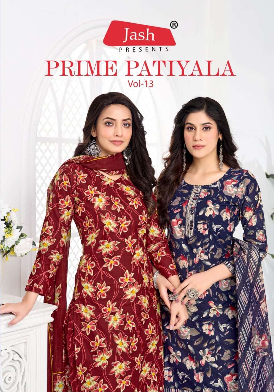 JASH PRIME PATIYALA VOL-13 COTTON PRINTED DRESS MATERIAL AT WHOLESALE PRICE