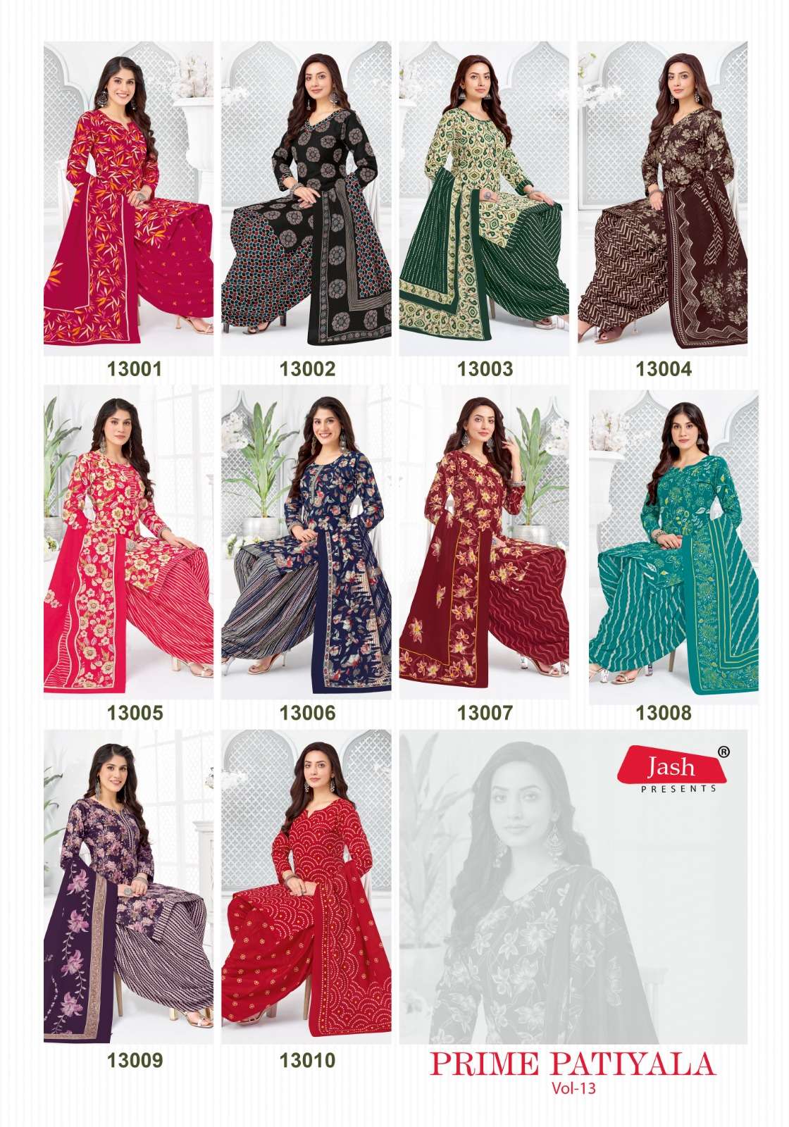 JASH PRIME PATIYALA VOL-13 COTTON PRINTED DRESS MATERIAL AT WHOLESALE PRICE