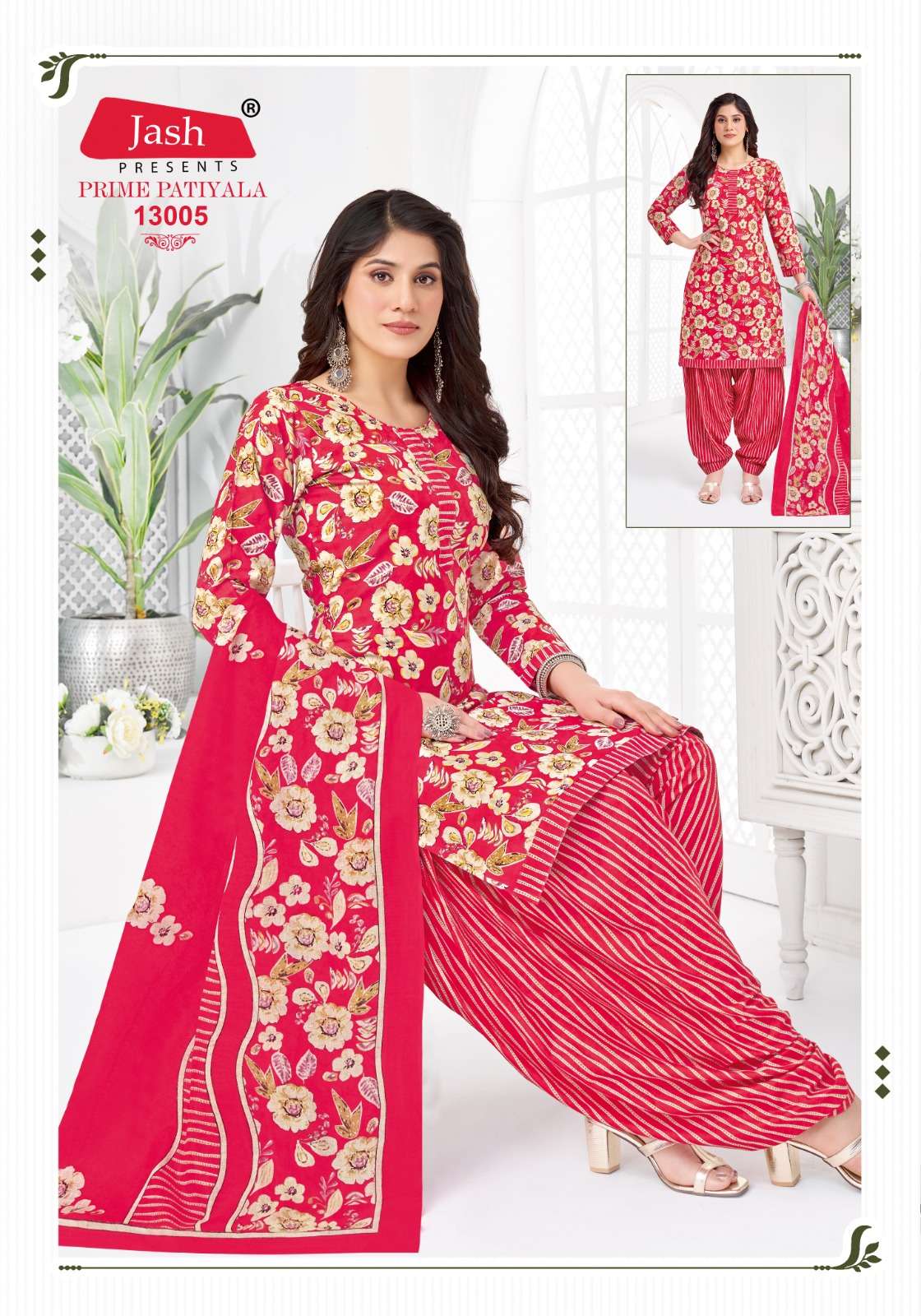 JASH PRIME PATIYALA VOL-13 COTTON PRINTED DRESS MATERIAL AT WHOLESALE PRICE