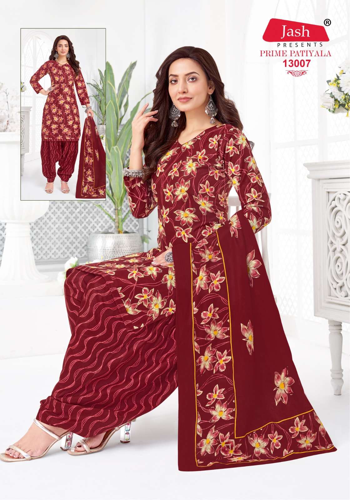 JASH PRIME PATIYALA VOL-13 COTTON PRINTED DRESS MATERIAL AT WHOLESALE PRICE