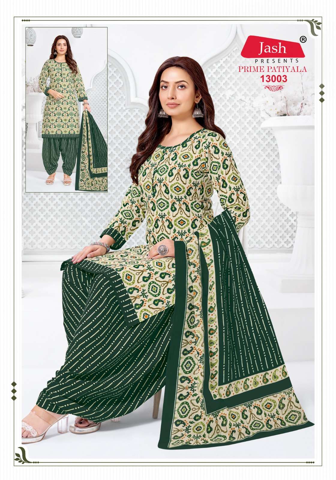 JASH PRIME PATIYALA VOL-13 COTTON PRINTED DRESS MATERIAL AT WHOLESALE PRICE