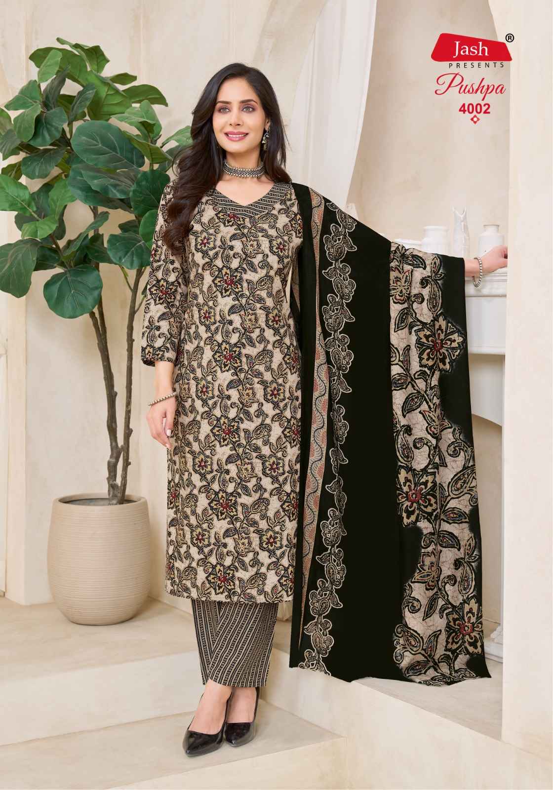 JASH PUSHPA VOL-4 PURE COTTON DRESS MATERIAL AT WHOLESALE PRICE