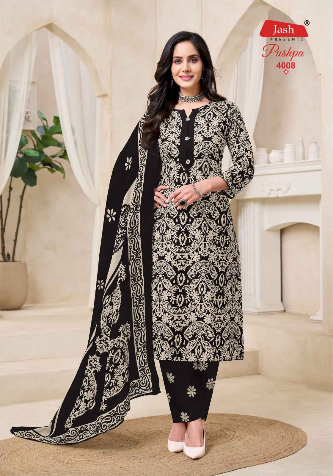 JASH PUSHPA VOL-4 PURE COTTON DRESS MATERIAL AT WHOLESALE PRICE