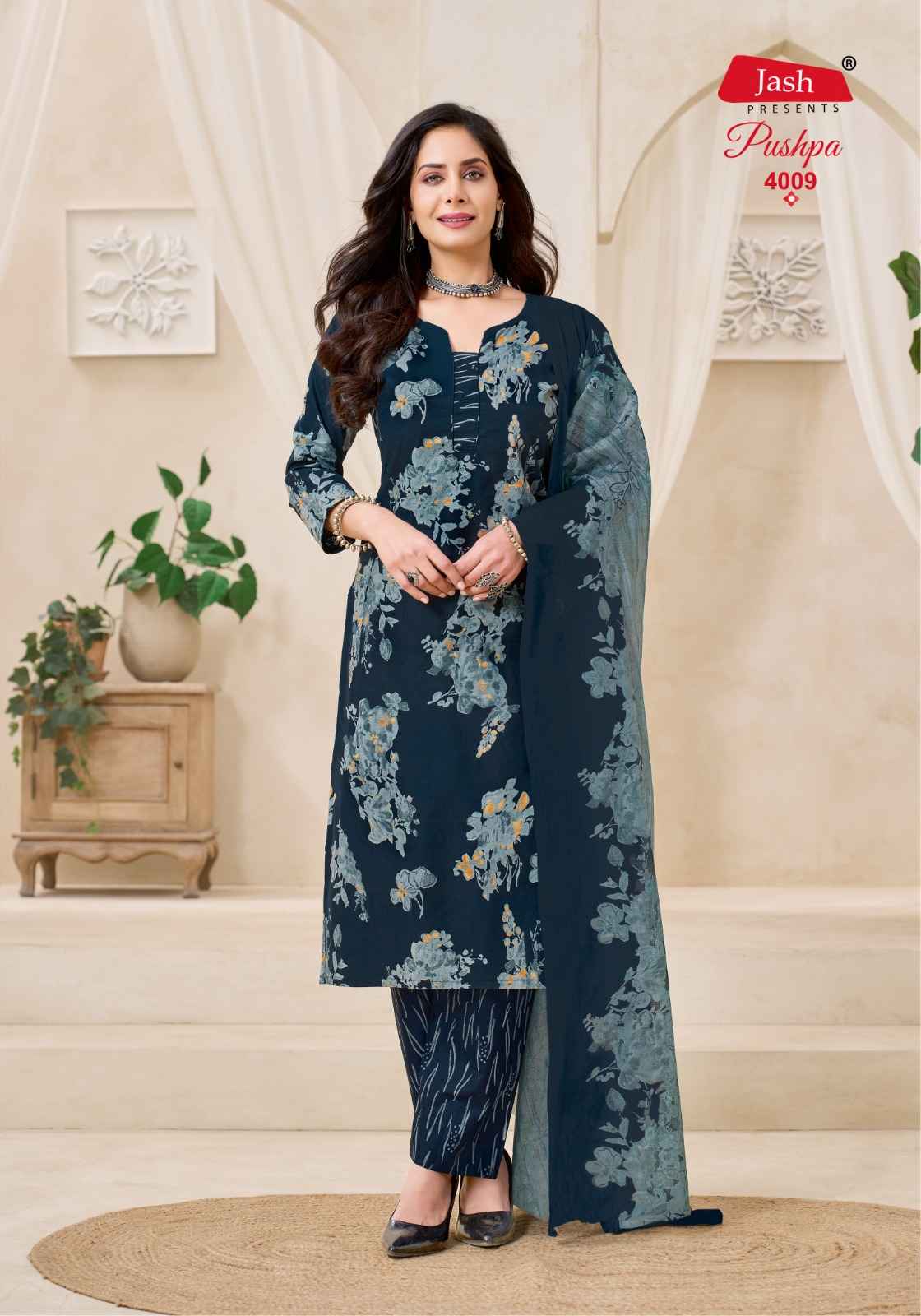 JASH PUSHPA VOL-4 PURE COTTON DRESS MATERIAL AT WHOLESALE PRICE