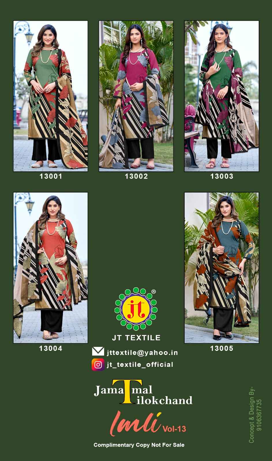 JT IMLI VOL-13 RAYON FABRIC WITH GOLD PRINT DRESS MATERIAL AT WHOLESALE PRICE