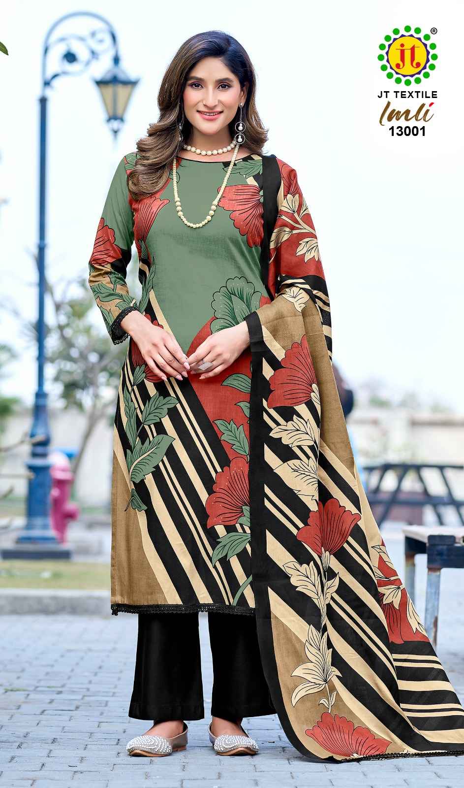 JT IMLI VOL-13 RAYON FABRIC WITH GOLD PRINT DRESS MATERIAL AT WHOLESALE PRICE