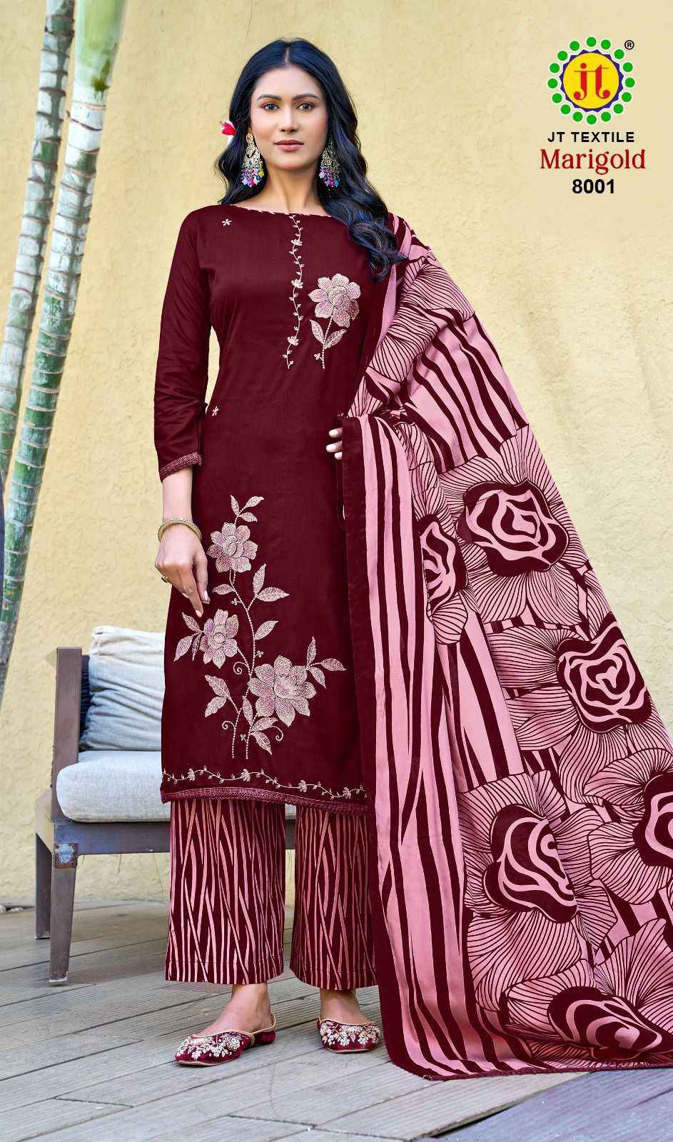 JT MARIGOLD VOL-8 RAYON PREMIUM WORK DRESS MATERIAL AT WHOLESALE PRICE