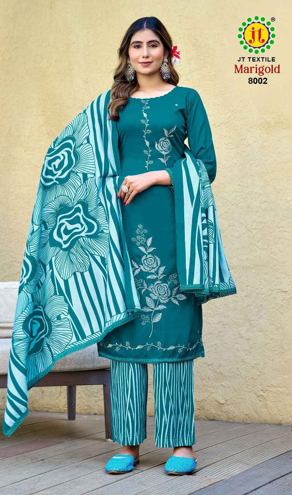 JT MARIGOLD VOL-8 RAYON PREMIUM WORK DRESS MATERIAL AT WHOLESALE PRICE