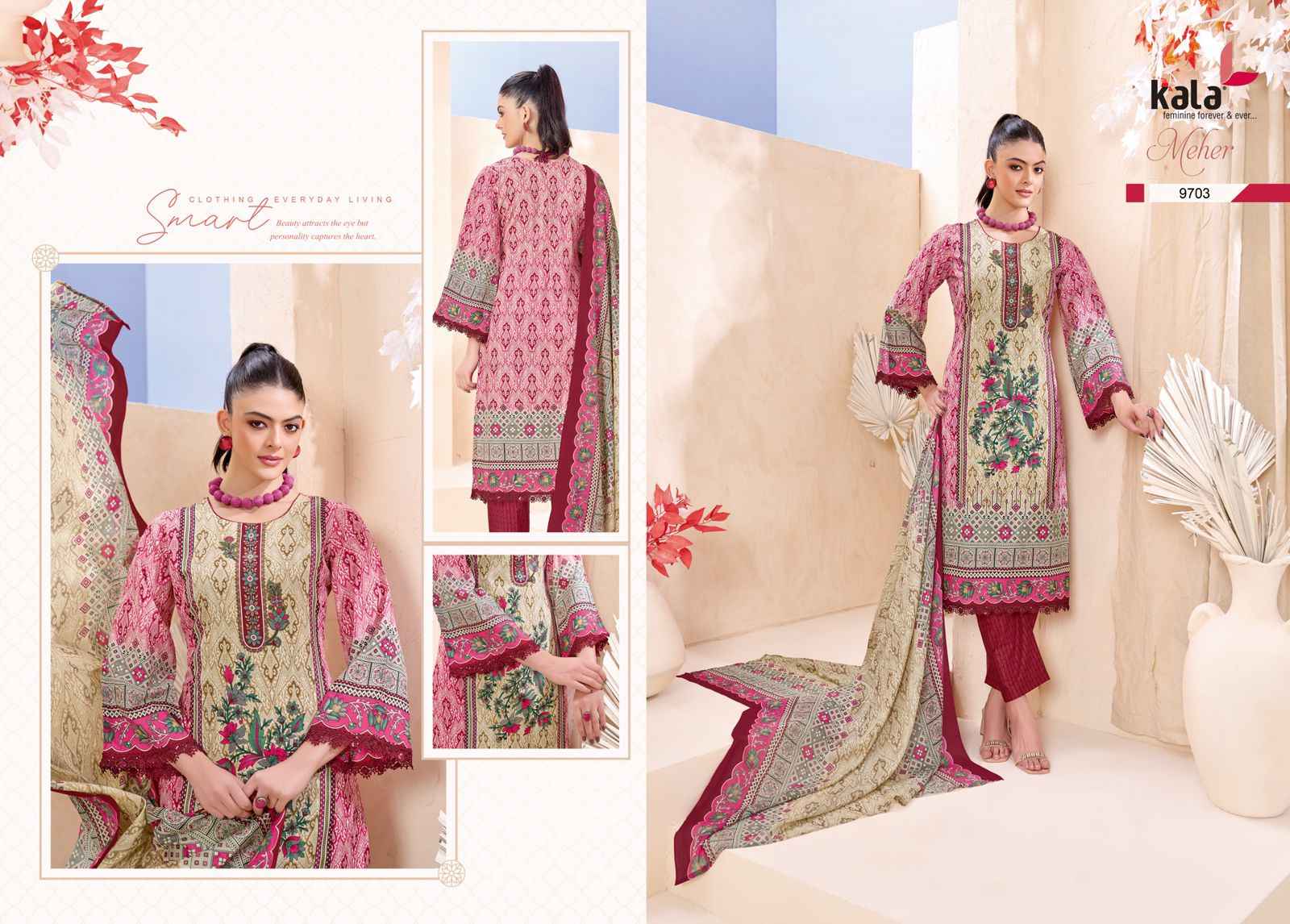 KALA MEHER VOL-12 PURE PREMIUM COTTON KARACHI DRESS MATERIAL AT WHOLESALE PRICE