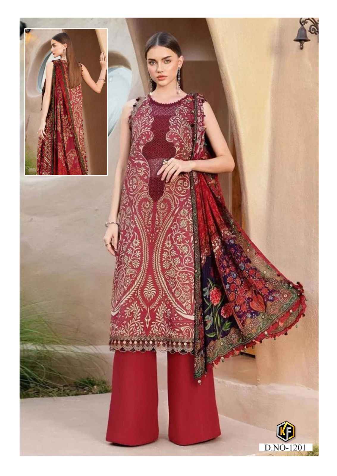 KEVAL KANEEZ VOL-12 HEAVY LAWN COTTON PRINTED DRESS MATERIAL AT WHOLESALE PRICE
