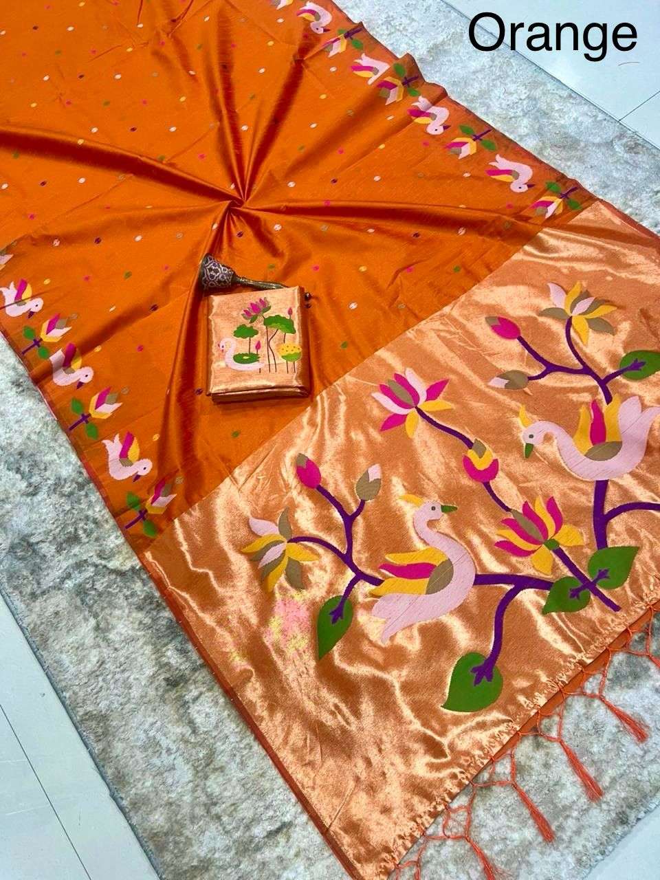 KHADI RAW SILK MINAKARI ZARI WEAVING SAREE AT WHOLESALE PRICE  