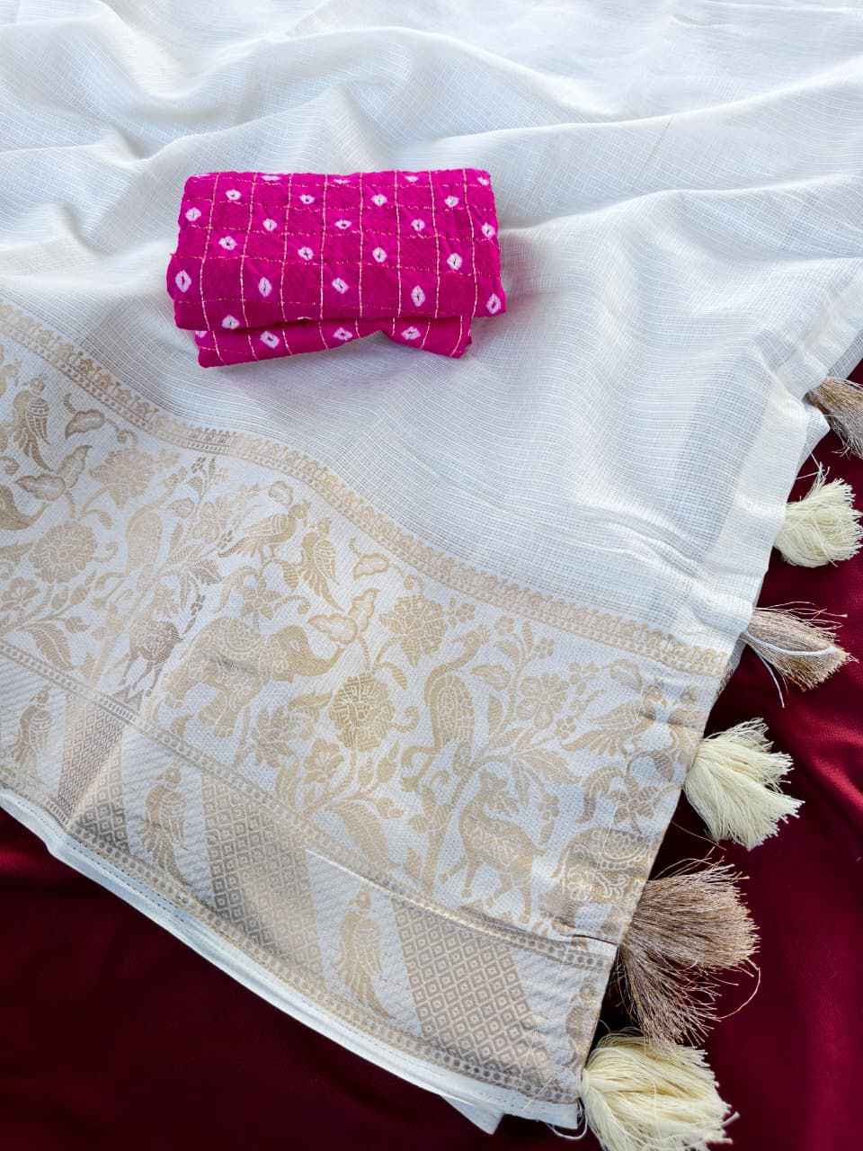 PURE KOTA SAREE WEVAING BORDER SAREE AT WHOLESALE PRICE