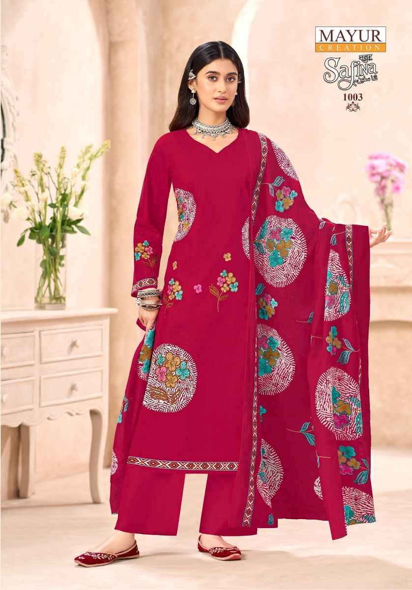 MAYUR CREATION SANA SAFINA VOL- 1 KARACHI COTTON READYMADE SUIT AT WHOLESALE PRICE