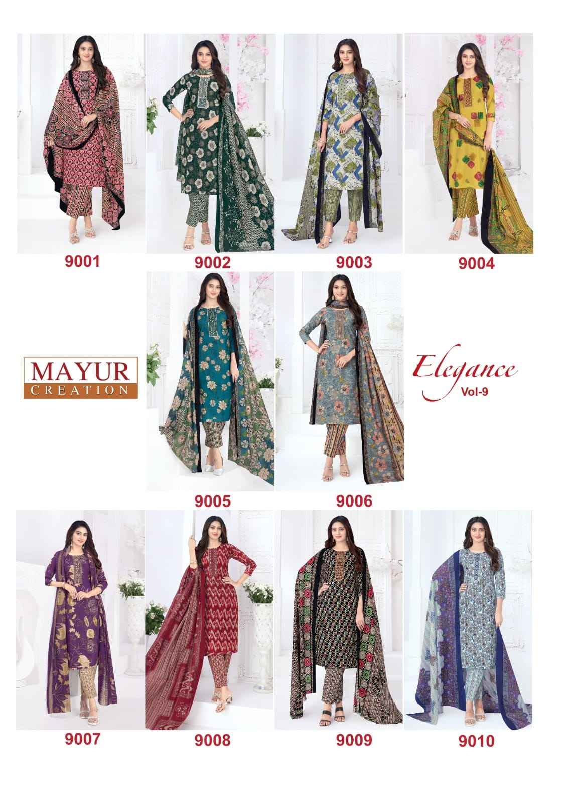 MAYUR ELEGANCE VOL-9 PURE COTTON PRINTED READYMADE SUIT AT WHOLESALE PRICE