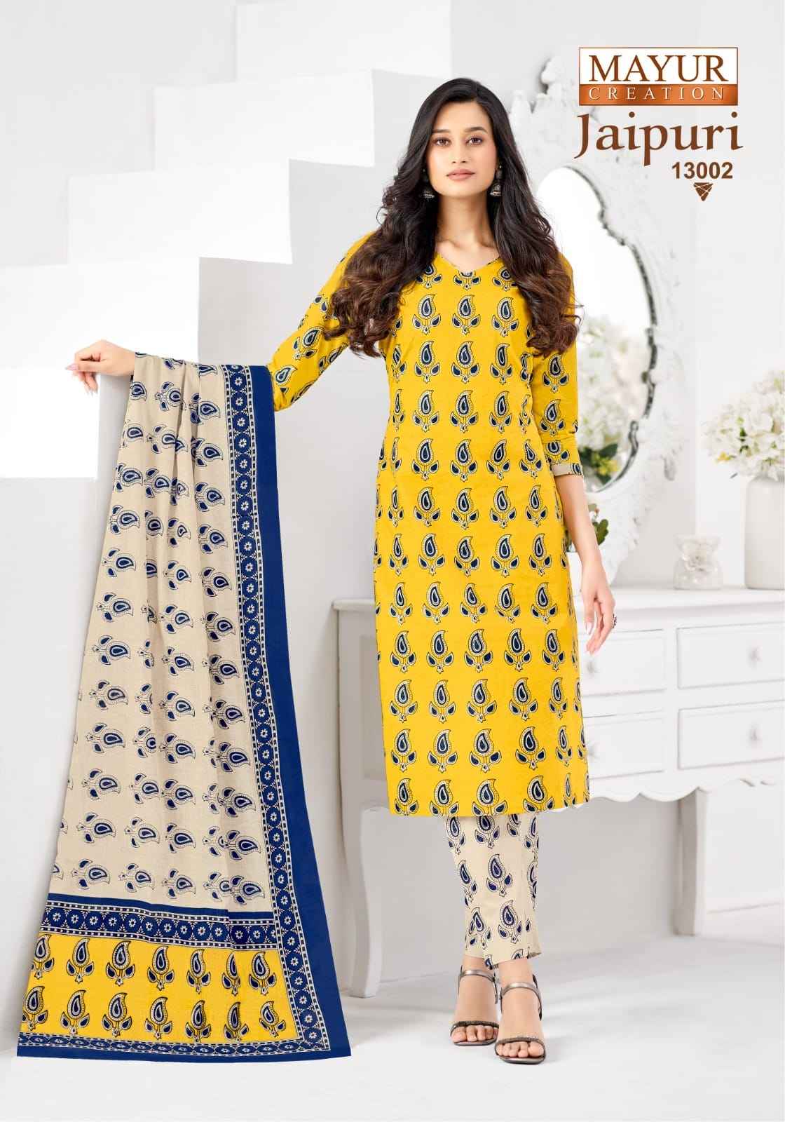 MAYUR JAIPURI VOL-13 COTTON PRINTED READYMADE SUIT AT WHOLESALE PRICE