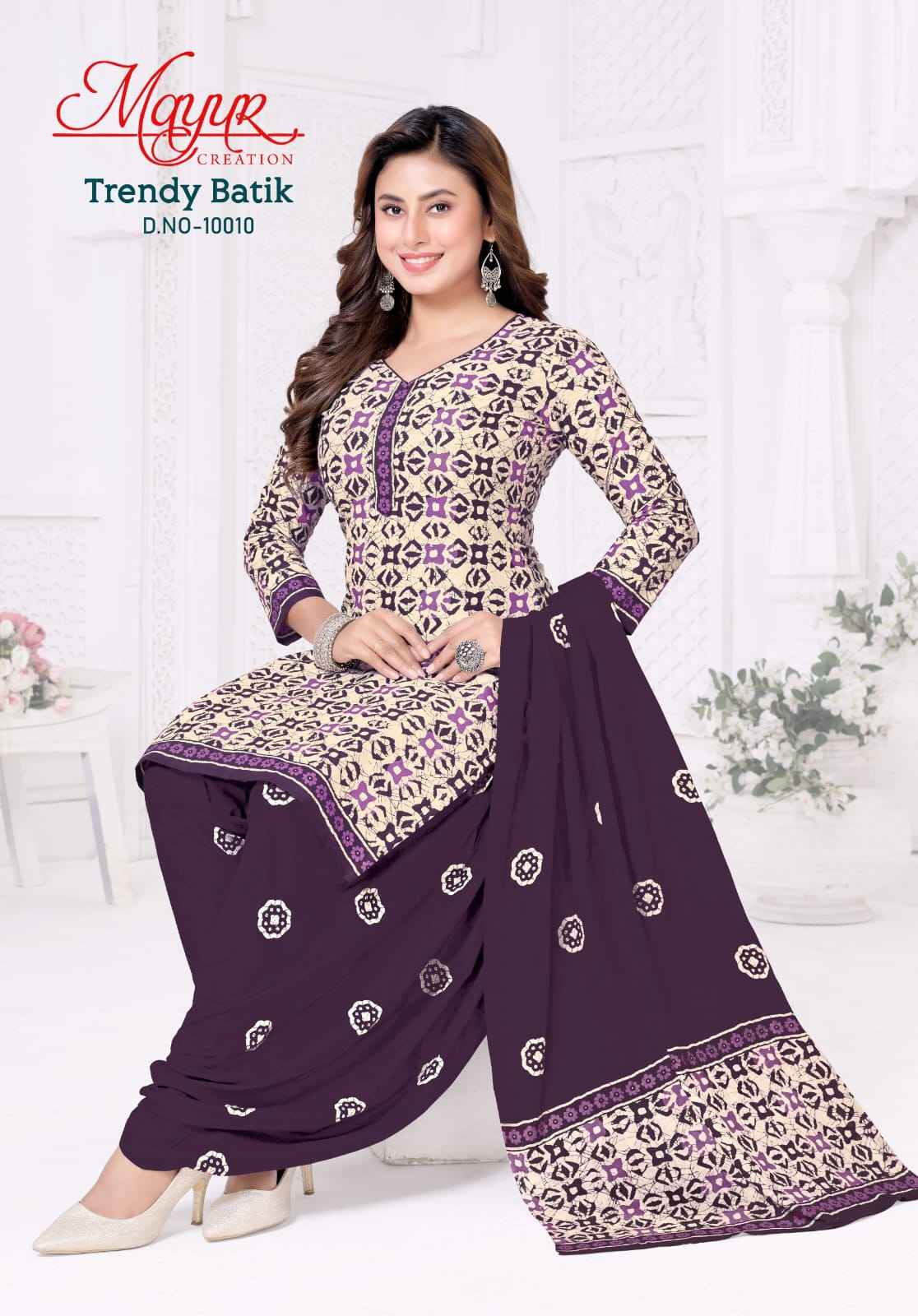 MAYUR TRENDY BATIK VOL-10 COTTON PRINTED DRESS MATERIAL AT WHOLESALE PRICE