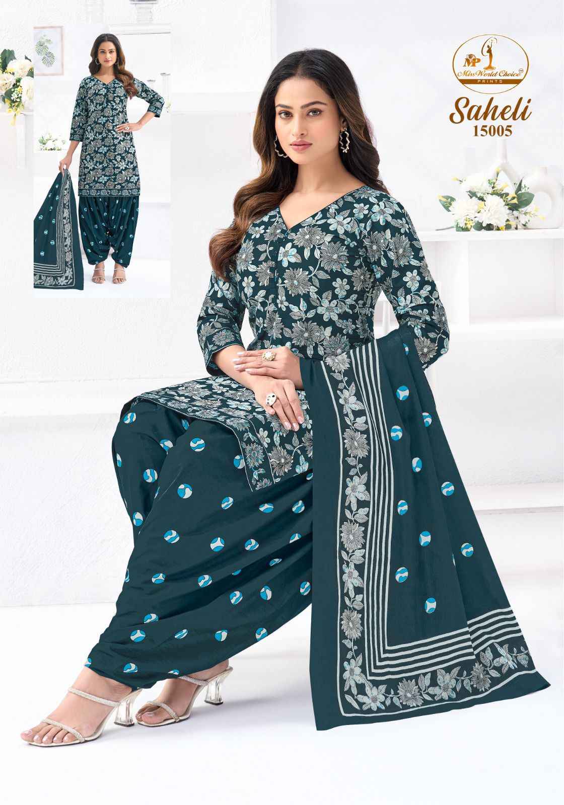 MISS WORLD SAHELI VOL-16 PURE COTTON READYMADE PATIYALA DRESS