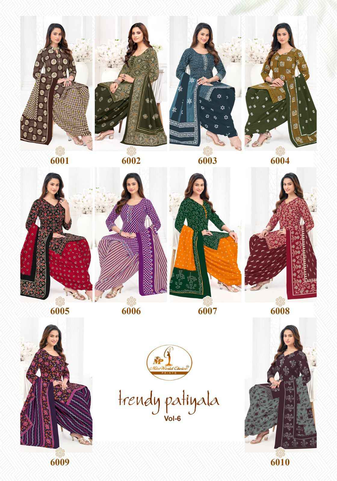 MISS WORLD TRENDY PATIYALA VOL-6 PURE COTTON PRINTED READYMADE PATIYALA DRESS AT WHOLESALE PRICE