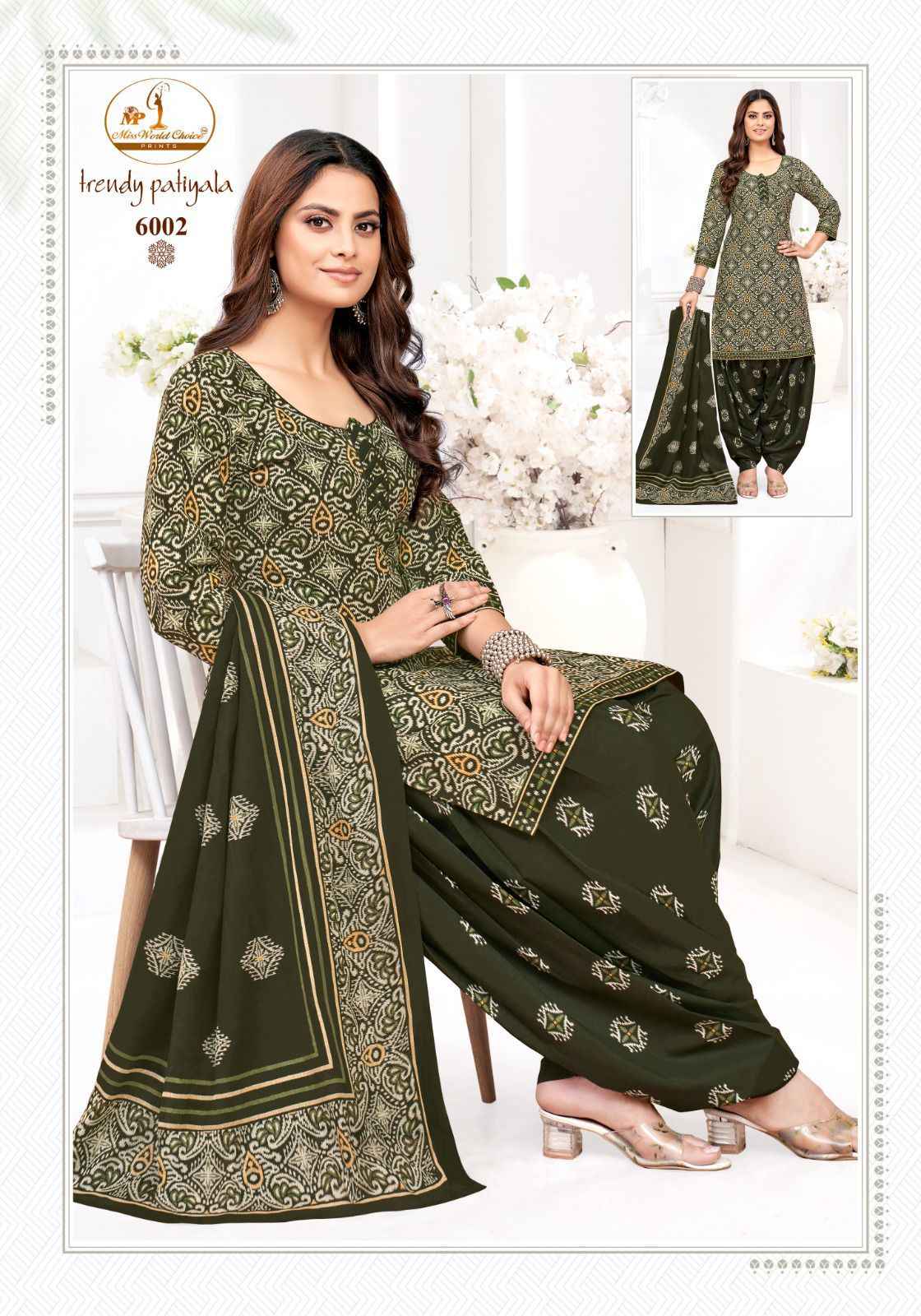 MISS WORLD TRENDY PATIYALA VOL-6 PURE COTTON PRINTED READYMADE PATIYALA DRESS AT WHOLESALE PRICE